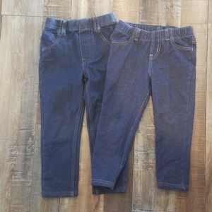 2 pairs of 3T Jean leggings